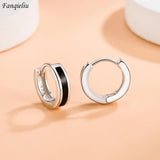 925 Silver Circle Hoop Earrings For Women FQL21511