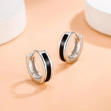 925 Silver Circle Hoop Earrings For Women FQL21511