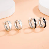 925 Silver Circle Hoop Earrings For Women FQL21511