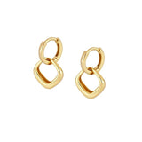 Silver Filled Dangle Earrings For Women EarCuffs Zircon Piercing Stud