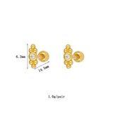 Silver Filled Dangle Earrings For Women EarCuffs Zircon Piercing Stud