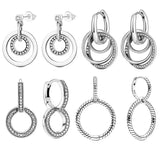 925 Silver Earrings for Women, Trendy Jewelry Earrings