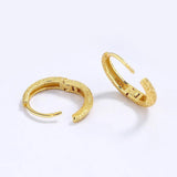 925 Silver 18K Arenaceous Hoop Earrings Wedding Birthday Jewelry DG0042