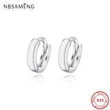 925 Sterling Silver Hoop Earrings Enamel Piercing Earings
