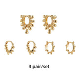 Metal Plated Small Hoop Earrings Set for Women