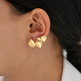 Metal Plated Small Hoop Earrings Set for Women
