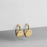 Metal Plated Small Hoop Earrings Set for Women