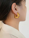Peri'sbox Statement Pvd Plated Chunky Earrings