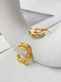 Peri'sbox Statement Pvd Plated Chunky Earrings