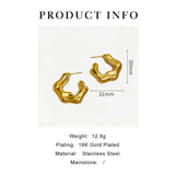 Peri'sbox Statement Pvd Plated Chunky Earrings