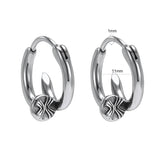Gothic Skull Hoop Earring Vintage Round Men Punk Jewelry Snake Head