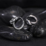 Gothic Skull Hoop Earring Vintage Round Men Punk Jewelry Snake Head