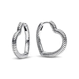 925 Silver Crochet Heart Earrings DIY Jewelry for Girls