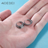 316L Stainless Steel Hoop Earrings for Men Gothic Jewelry