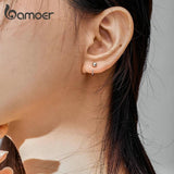 Silver 925 Tiny Hoop Earrings Hypoallergenic Jewelry SCE782