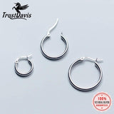 925 Sterling Silver Unique Shaped Huggie Hoop Earring For Women DS1064