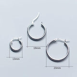 925 Sterling Silver Unique Shaped Huggie Hoop Earring For Women DS1064