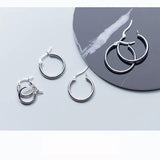 925 Sterling Silver Unique Shaped Huggie Hoop Earring For Women DS1064