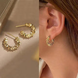 Copper Alloy Irregular Earrings For Women