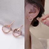 Copper Alloy Irregular Earrings For Women