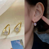 Copper Alloy Irregular Earrings For Women