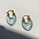 Green Resin Geometric Twist Earrings for Women Girls