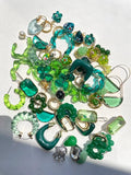 Green Resin Geometric Twist Earrings for Women Girls