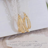 Grid Cross Charm Earrings for Women 14K Plated Personalized Gift