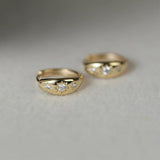 Boako 925 Silver Small Hoops Earring Star Texture Cartilage Circle Ear Jewelry