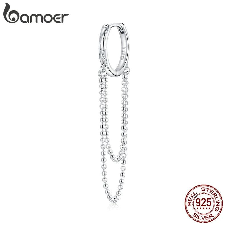 925 Sterling Silver Pearl Chain Earring for Girl Party