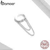 925 Sterling Silver Pearl Chain Earring for Girl Party