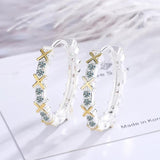 925 Sterling Silver Interwoven Earrings For Women