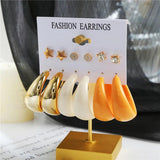 Colorful Resin Acrylic Earrings Set - Drop Earrings Year