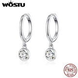 925 Silver Zirconia Hoop Earrings For Women Wedding CQE830