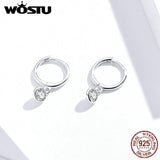 925 Silver Zirconia Hoop Earrings For Women Wedding CQE830
