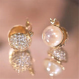 Korea Jewelry Double Pearl Earrings Wedding Party