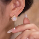 Korea Jewelry Double Pearl Earrings Wedding Party