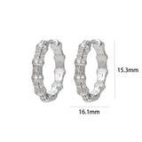 Stainless Steel Zirconia Hoop Earrings Punk Huggie Cartilage Piercing Jewelry