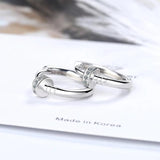 Silver Nail Hoop Earrings CZ Small Jewelry