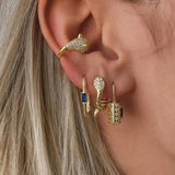 Vintage CZ Zircon Hoop Earrings for Women