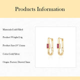 Vintage CZ Zircon Hoop Earrings for Women
