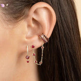 925 Silver Crystal Hoop Earring Multi-style Stud Jewelry