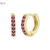 925 Silver Crystal Hoop Earring Multi-style Stud Jewelry
