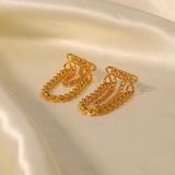 Uworld PVD Plated Chain Tassel Drop Dangle Earring Hypo-Allergenic