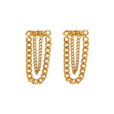 Uworld PVD Plated Chain Tassel Drop Dangle Earring Hypo-Allergenic
