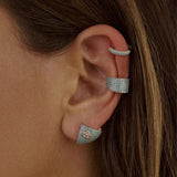 Opal & Zircon Round Stud Earrings for Women