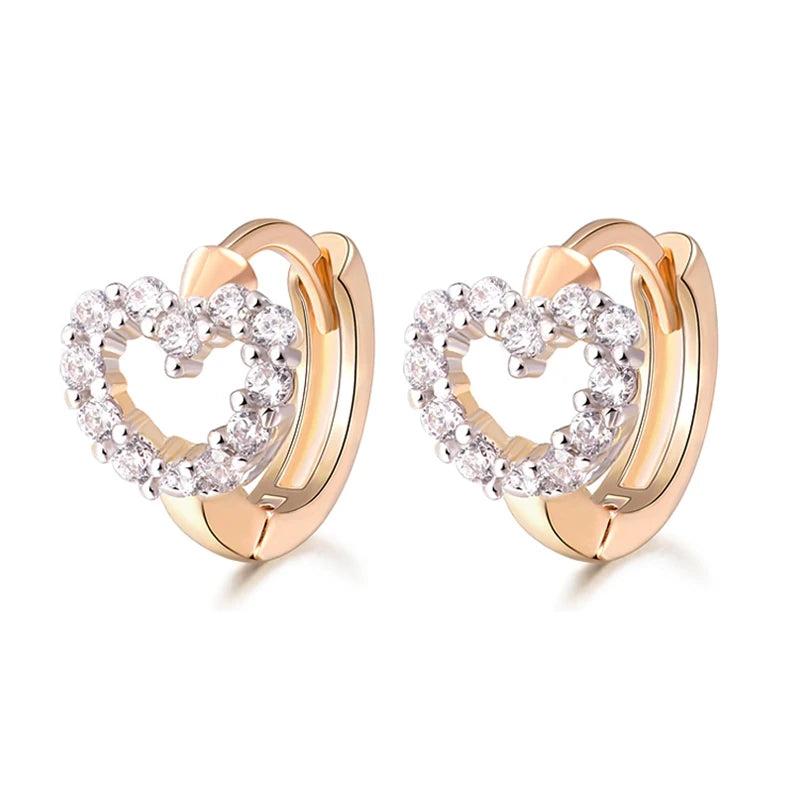 CZ Hoop Earrings For Women Zirconia Earings 4E40