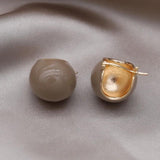 French Enamel Round Earrings Women's Daily Work Accessories