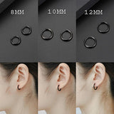 316L Stainless Steel Hoop Earrings 8mm Sliver Huggie Small Sleeper Earrings