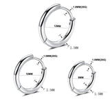 316L Stainless Steel Hoop Earrings 8mm Sliver Huggie Small Sleeper Earrings